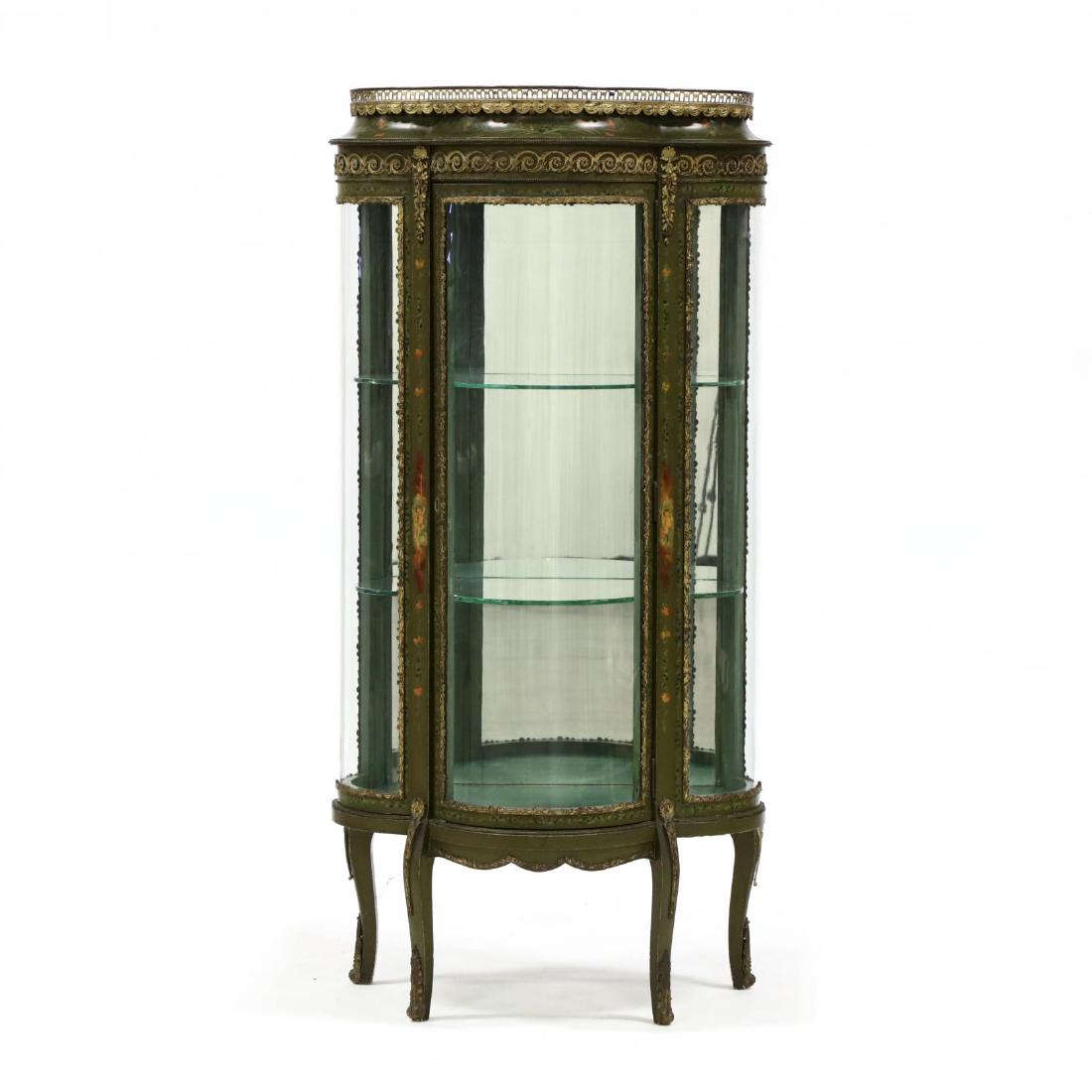 Vintage French Paint Decorated Vitrine (1 of 4)