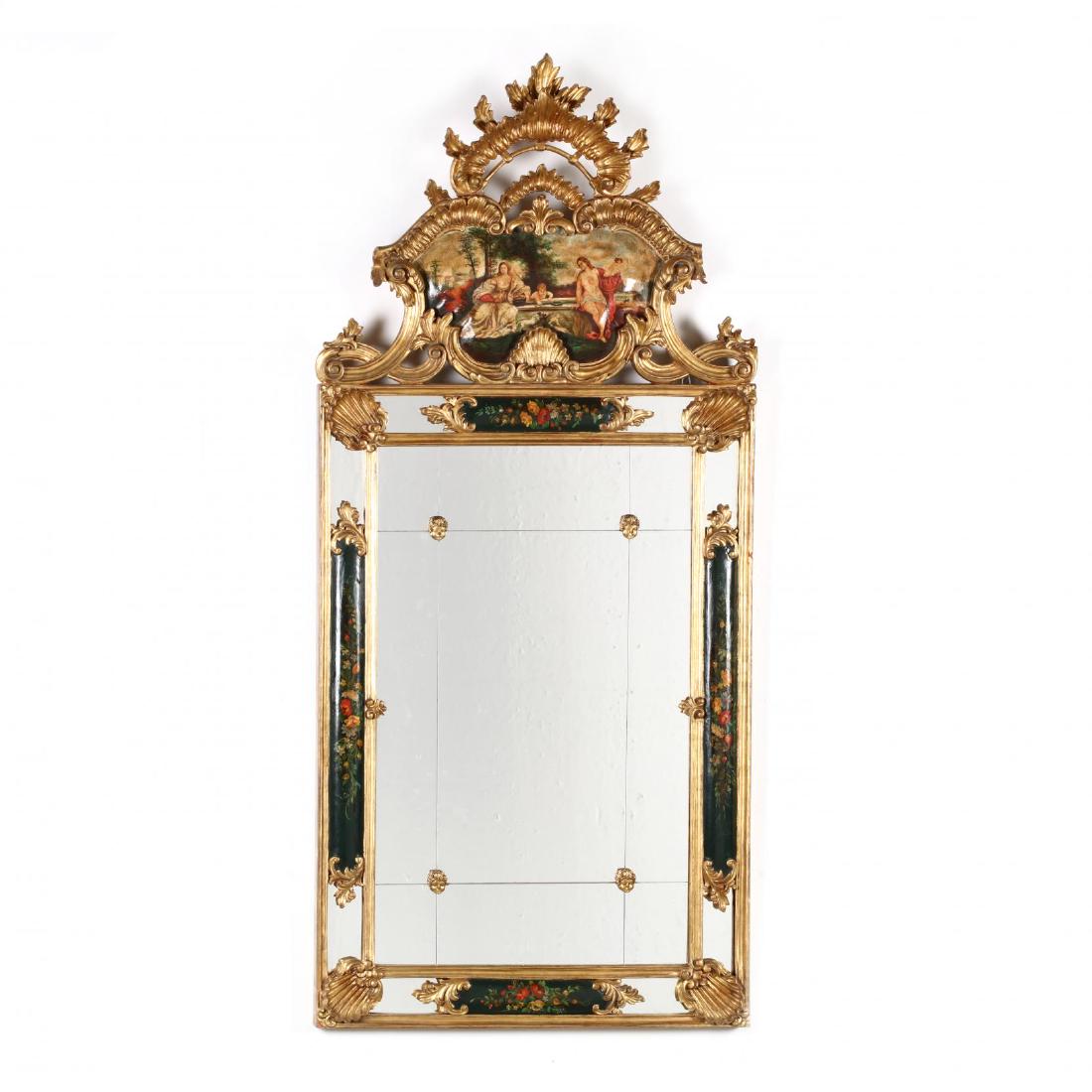 A Designer Baroque Style Scenic Painted Mirror (1 of 4)