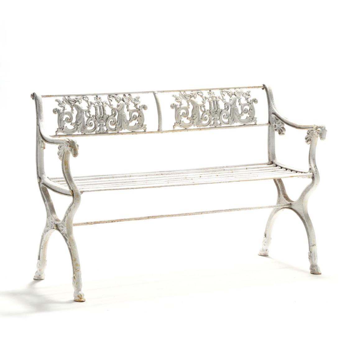 Neoclassical Style Cast Iron Garden Bench (1 of 4)
