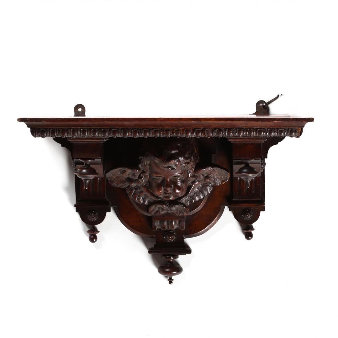 Renaissance Revival Carved Walnut Bracket Shelf (1 of 3)