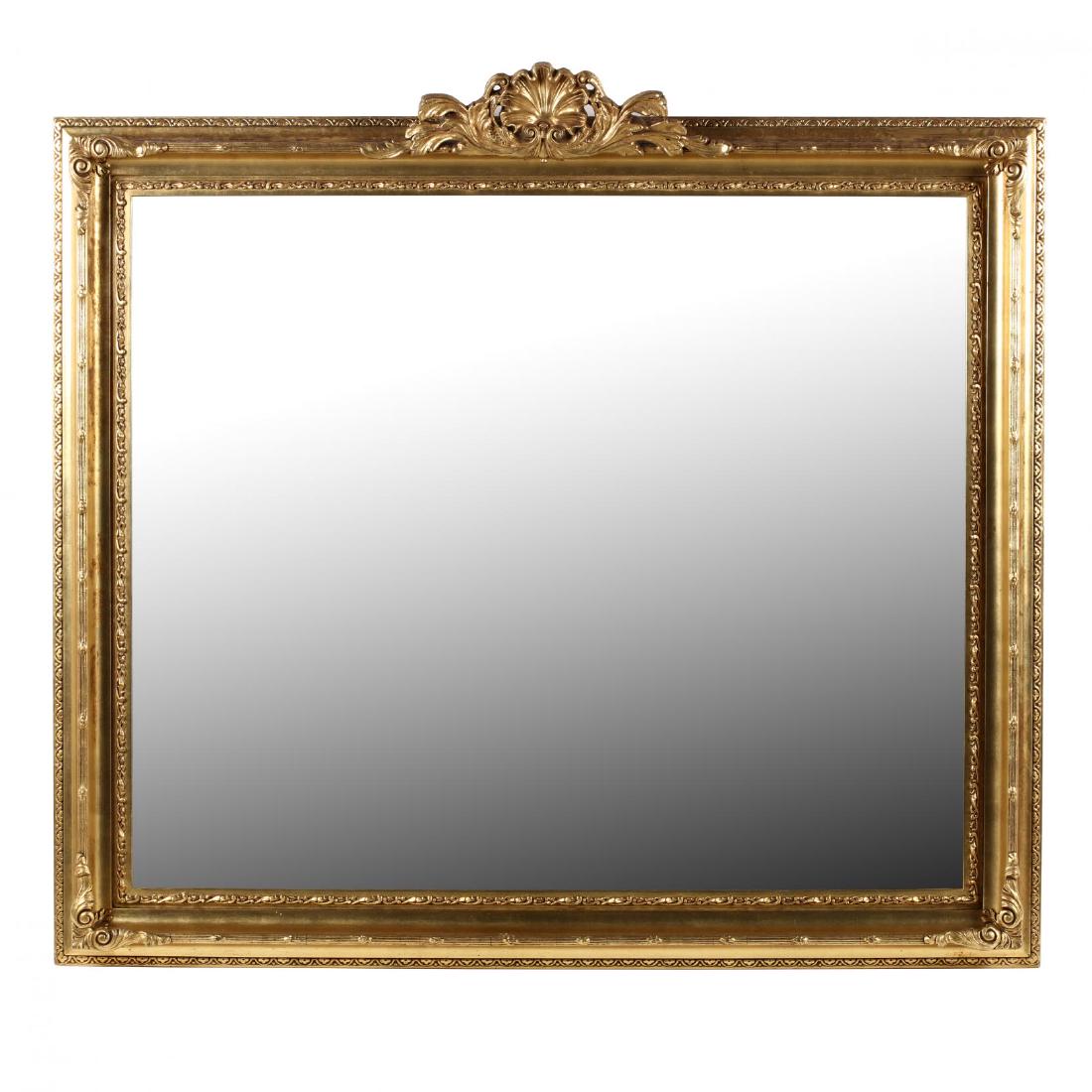 Large Classical Style Carved and Gilt Over Mantel (1 of 4)