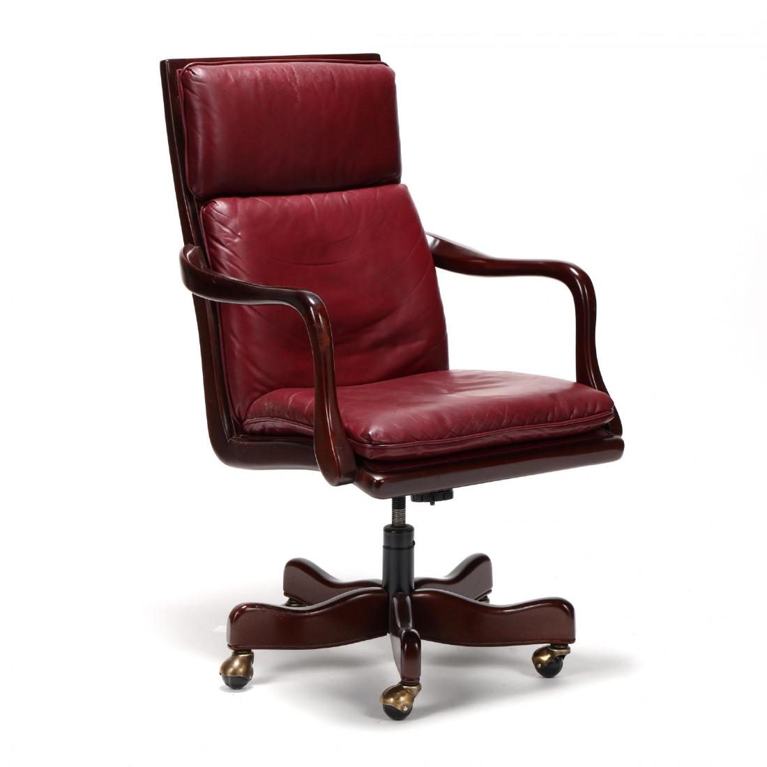 Hancock & Moore, Queen Anne Style Leather Office Chair (1 of 4)