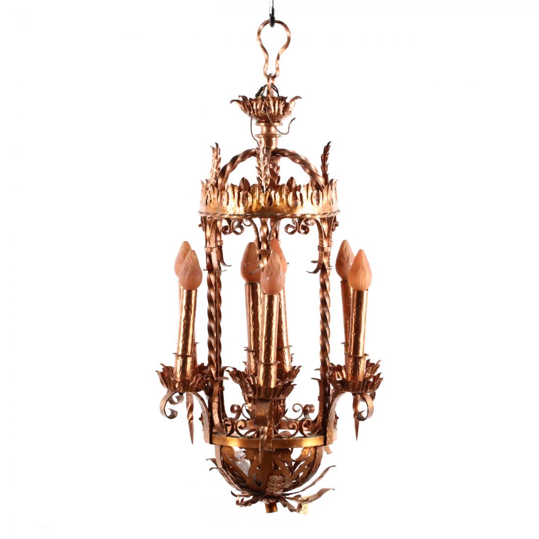 Spanish Renaissance Style Iron Chandelier (1 of 4)