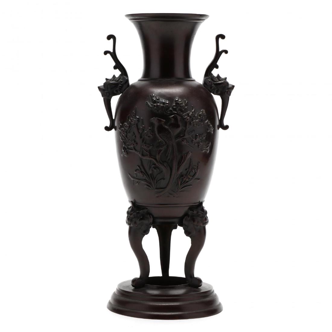 A Japanese Bronze Urn Vase