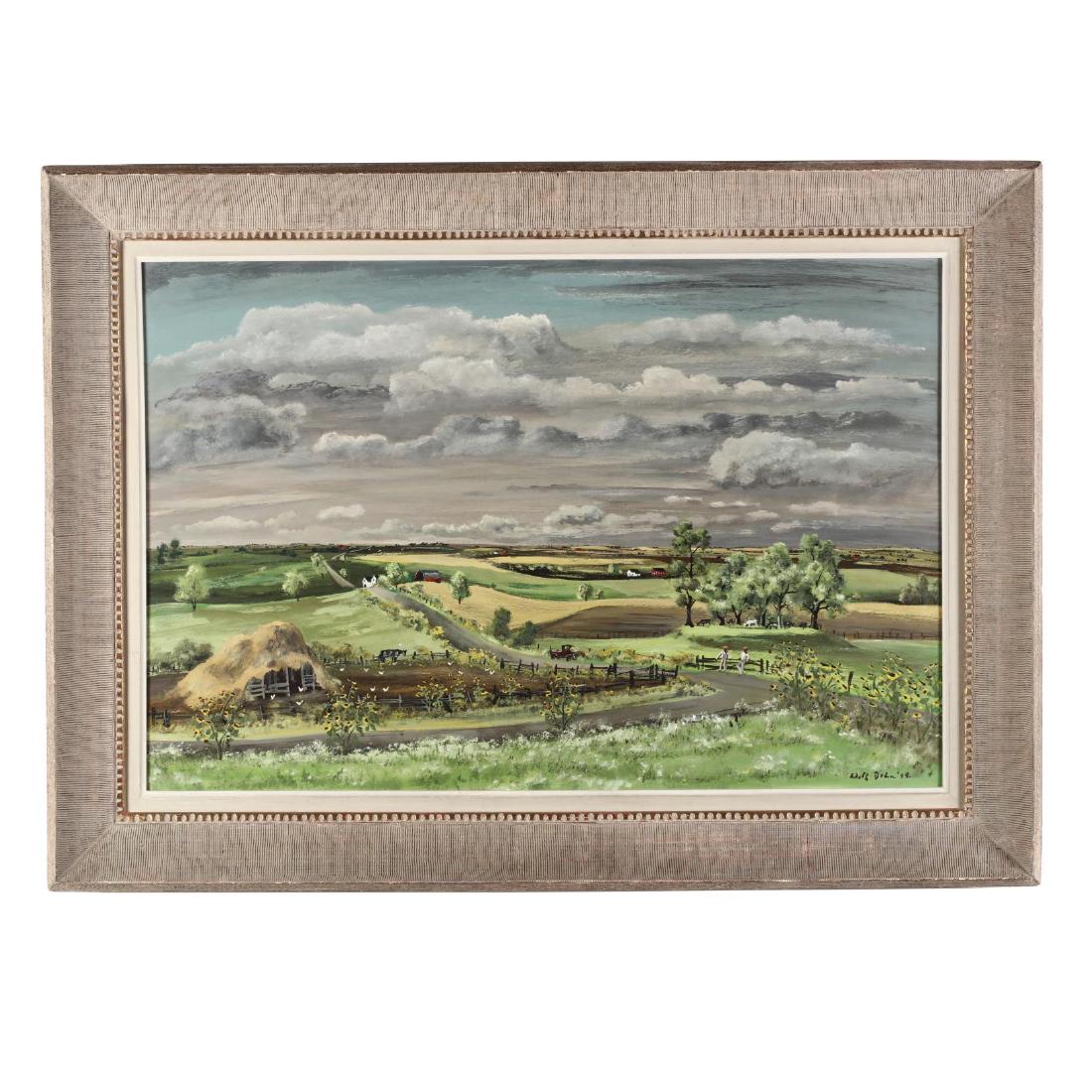 Adolf Dehn (NY/MN, 1895-1968), The Great Middle West: Adolf Dehn (NY/MN, 1895-1968), The Great Middle Westcasein on board, signed and dated 1948 at lower right, presented in the original frame marked for the Midtown Frame Shop, retaining an Associated Am