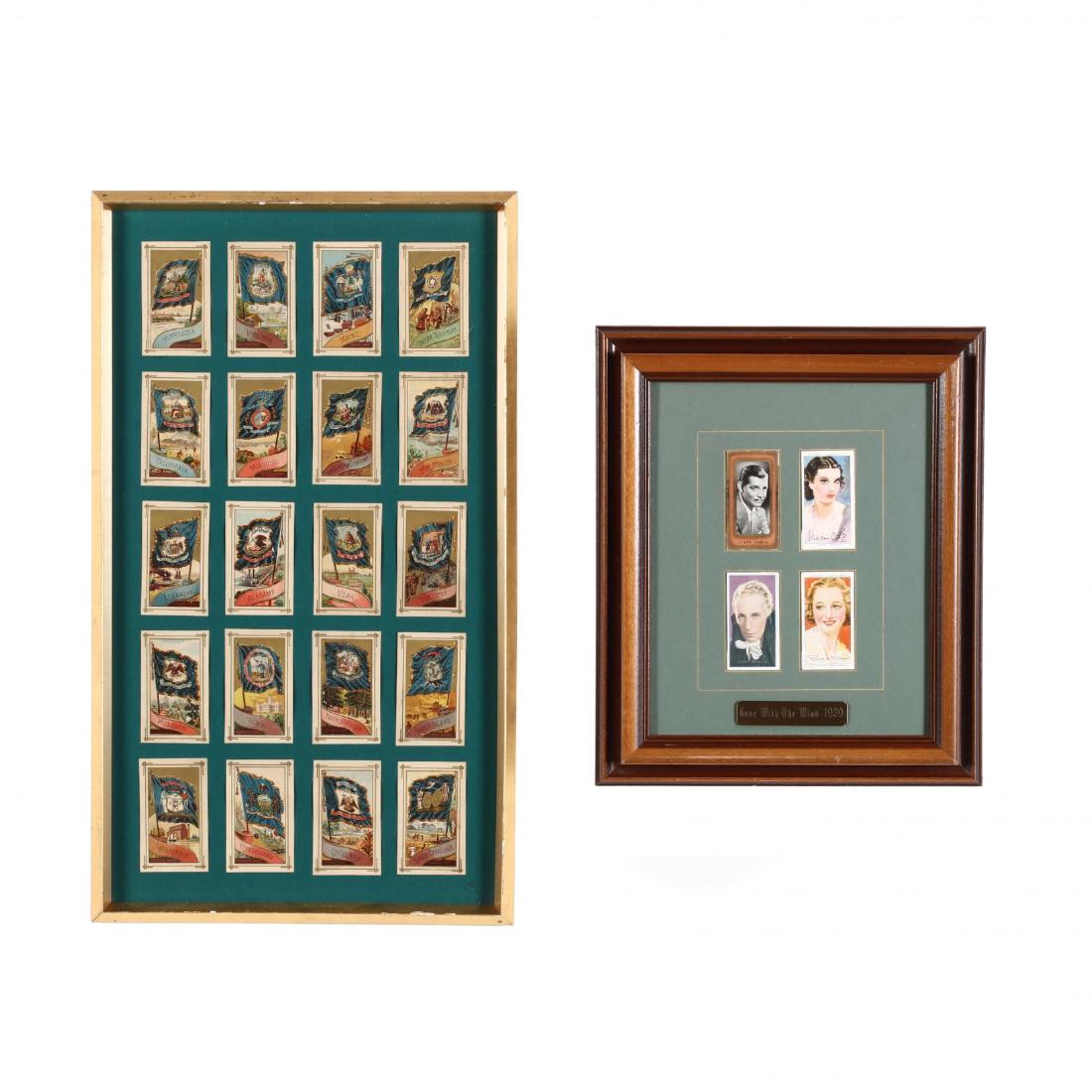 Two Frames with Antique Cigarette Cards