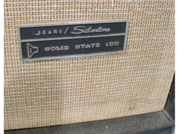 Vintage Silvertone Amplifier Head and Cabinet, - 2