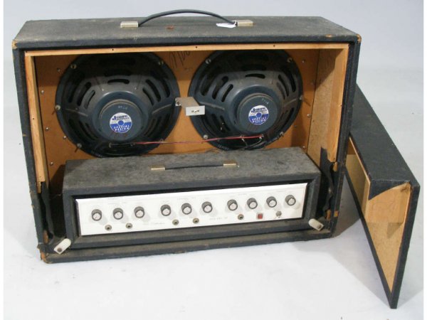 Vintage Silvertone Amplifier Head and Cabinet, - 3