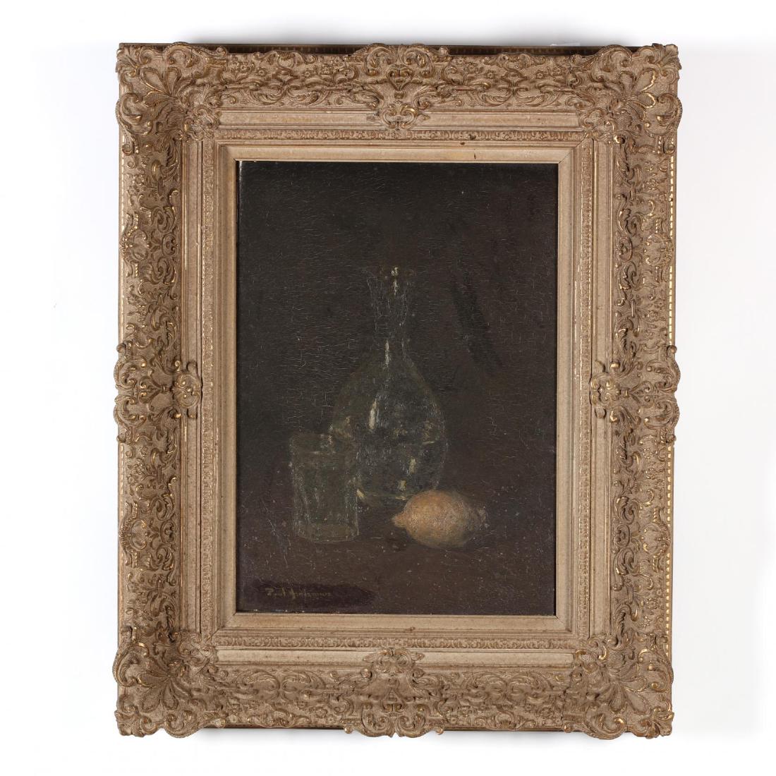 Paul Arntzenius (Dutch, 1883-1965), Still Life with: Paul Arntzenius (Dutch, 1883-1965), Still Life with Lemon oil on canvas, signed at lower left, presented in a period RÌ©gence style composition frame stamped "AJH" to the verso. DOA 29 x 23 in. From