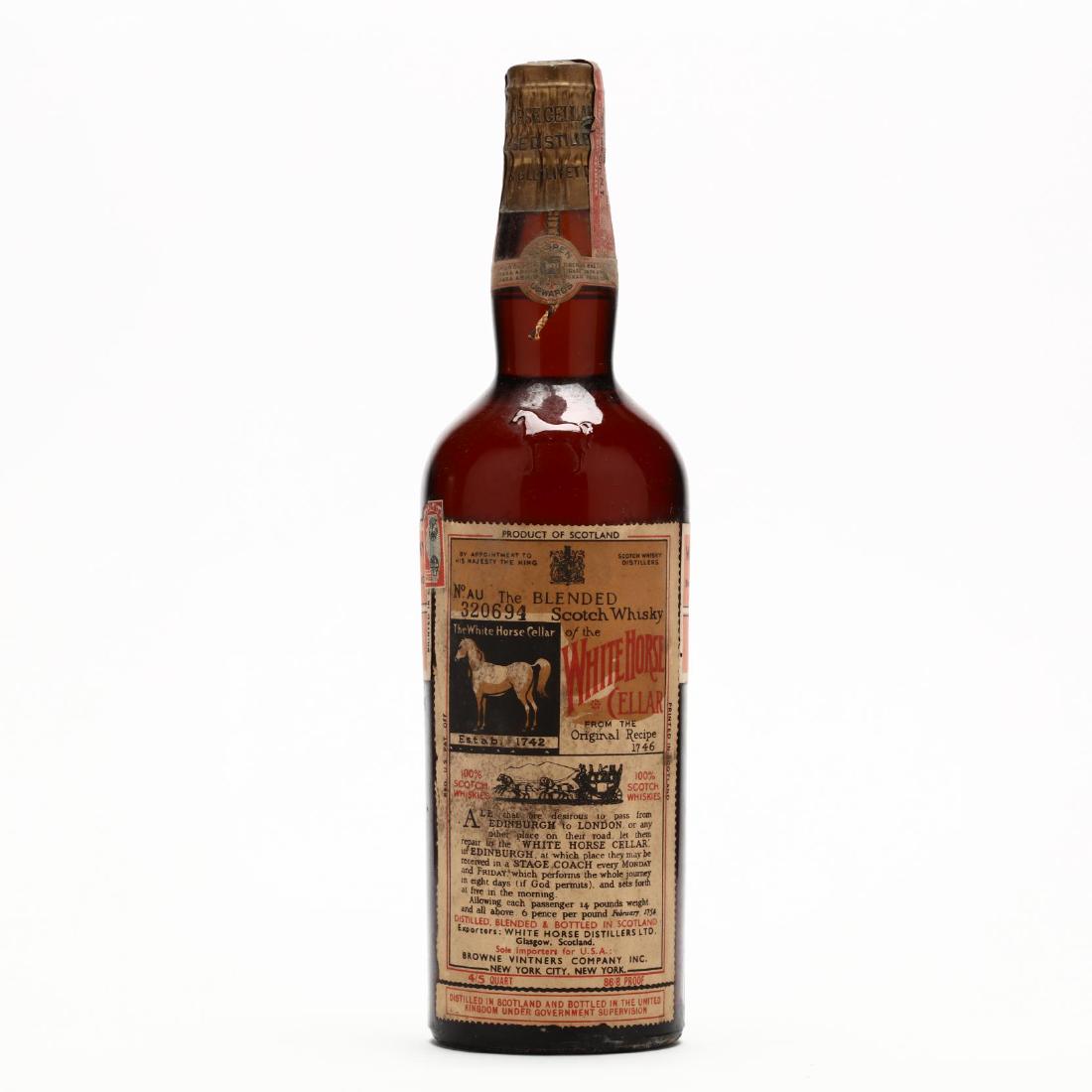 White Horse Blended Scotch Whisky: White Horse Blended Scotch Whisky The buyer acknowledges that he/she is acting within compliance with their state and local laws in regards to the purchase, transportation and delivery of spirituous l
