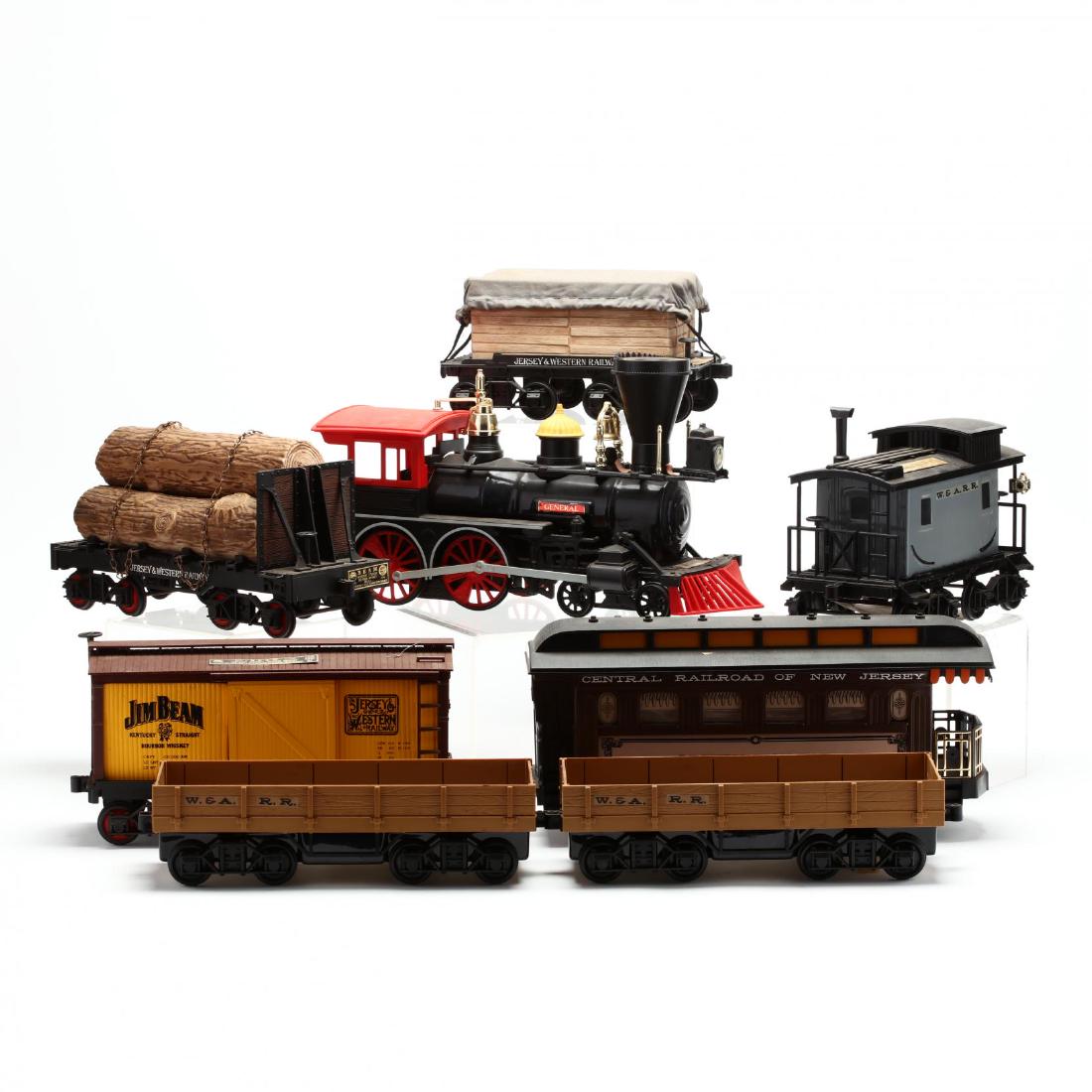 Jim Beam Kentucky Straight Bourbon Whiskey, Train: Jim Beam Kentucky Straight Bourbon Whiskey, Train Decanter Set Train decanters sold may have minor chips, discolorations or small pieces detached/missing. Please refer to images. For pick-up only. NV,
