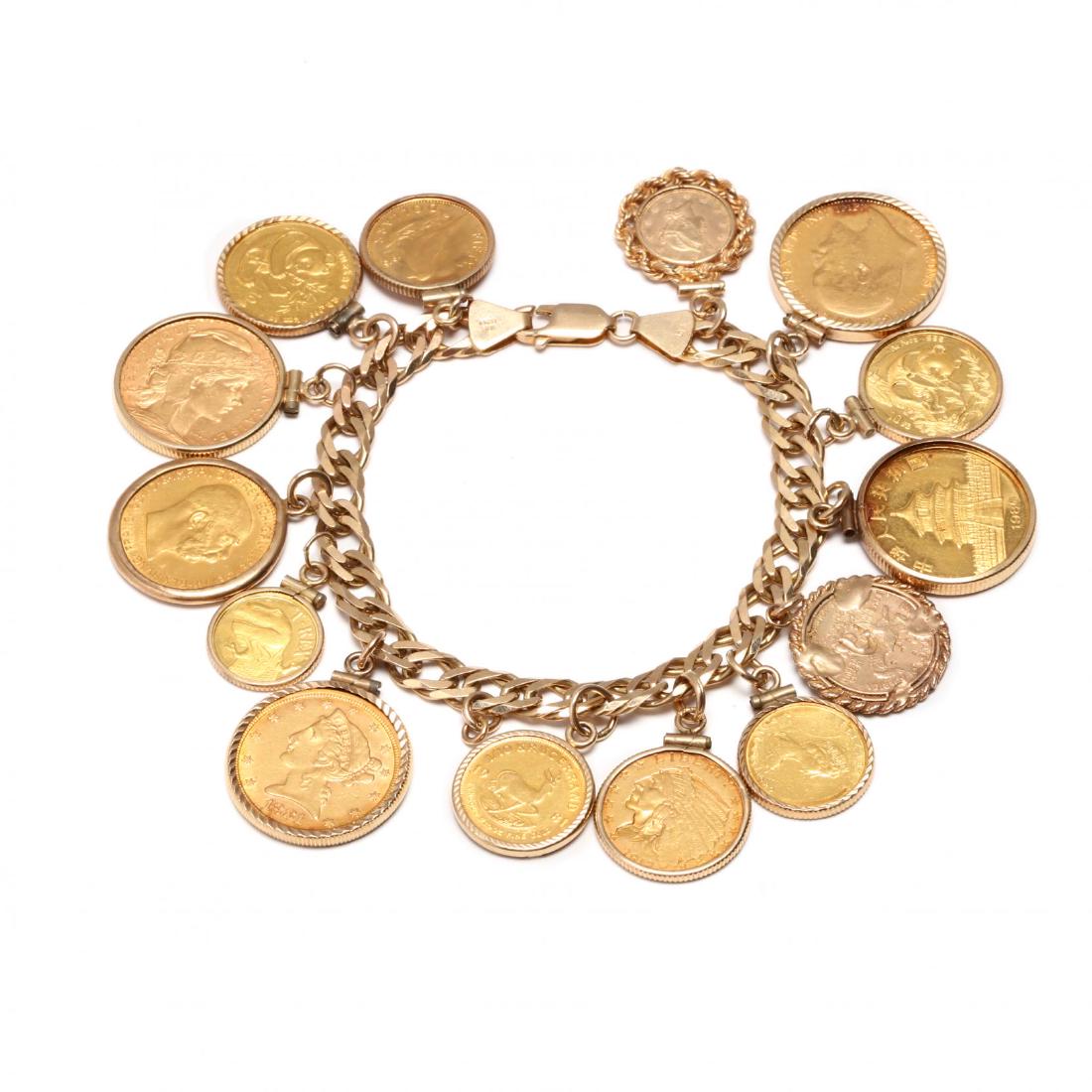 gold coin bracelet