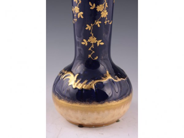 Antique German Porcelain Tall Vase, - 3