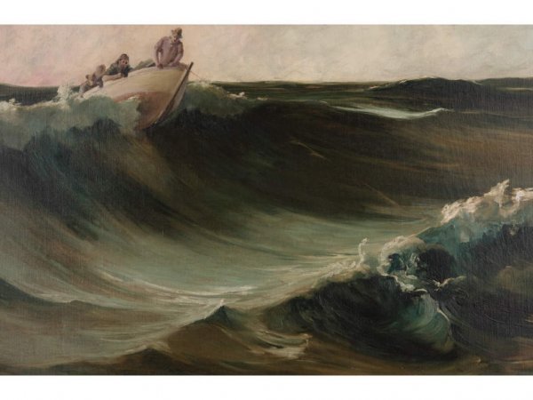 John Mason (PA, b.1868), Boat in the Surf,