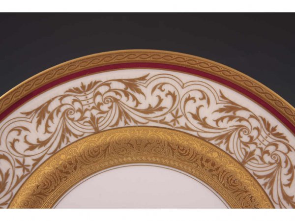 Set of Four Limoges Dinner Plates, Late 19th c., - 2