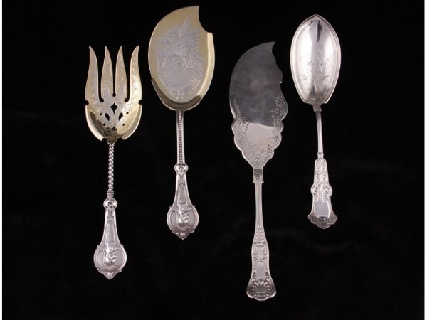 Four American Sterling Silver Serving Pieces,