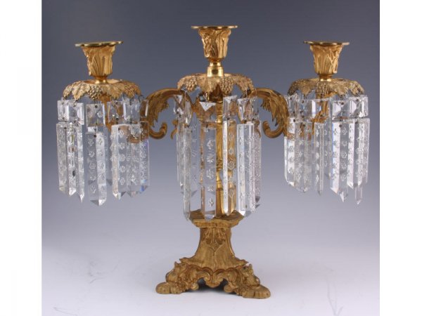 Antique French Style Three Light Candelabrum,