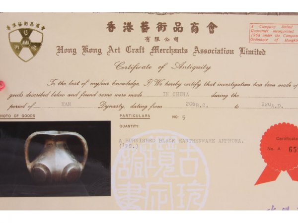 Chinese Han Dynasty Amphora, - 7