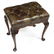 Vintage Queen Anne Style Tufted Leather Stool - 2