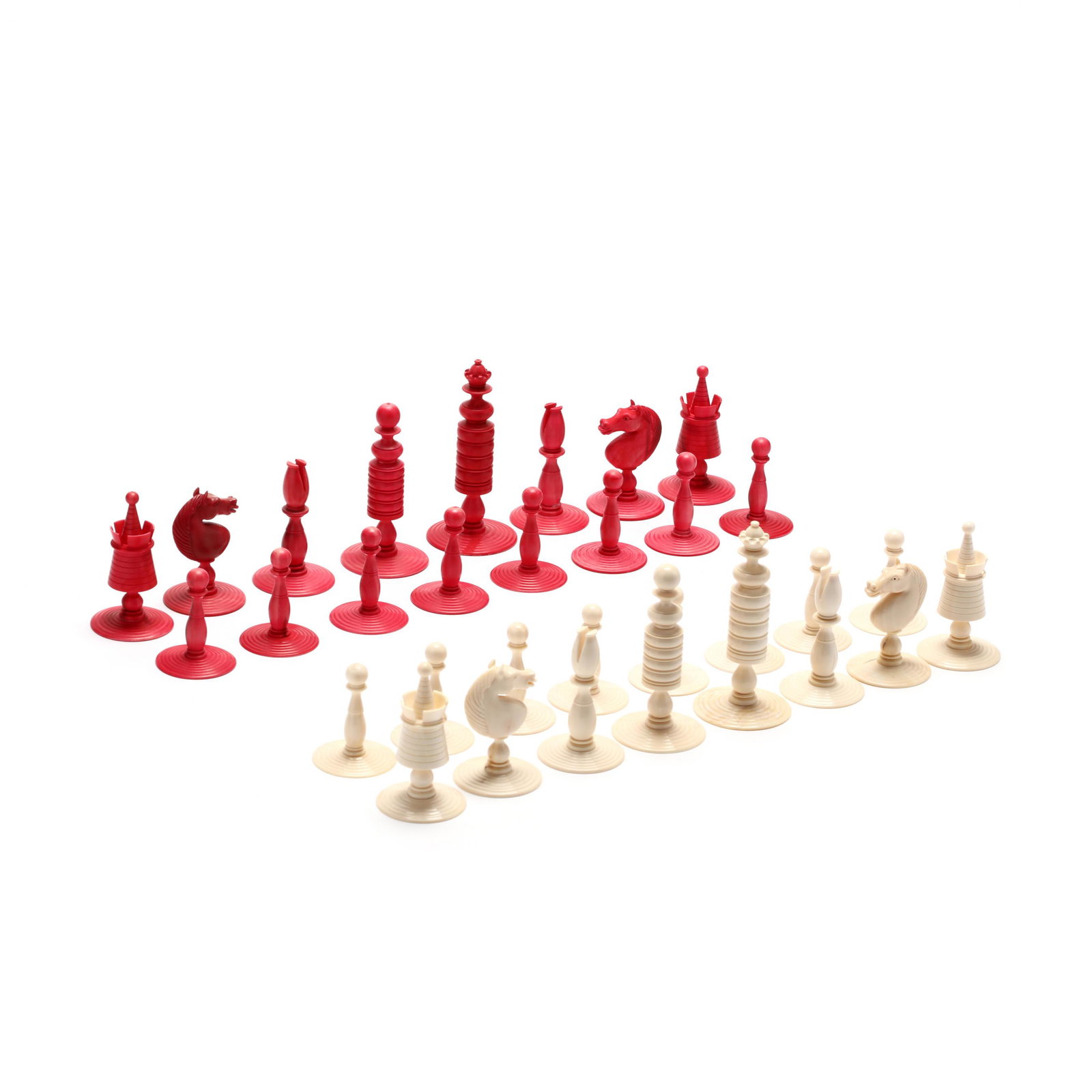 Oleg Raikis (Russia, 20th Century), "Thomas Jefferson": Oleg Raikis (Russia, 20th Century), "Thomas Jefferson" Mammoth Chess Setsigned "Raikis 2004" on the base of each king, this contemporary interpretation of an 18th century English chess set is carved i