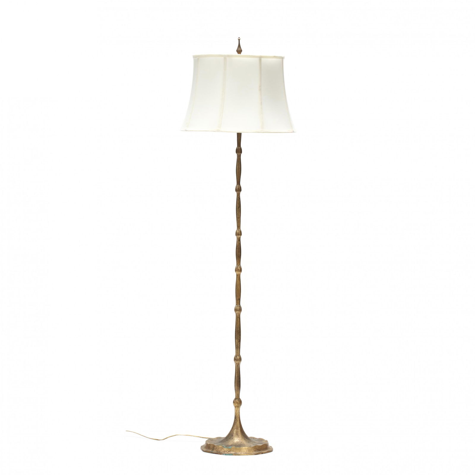 Tiffany Studios, DorÃ© Bronze Floor Lamp: Tiffany Studios, DorÃ© Bronze Floor LampNew York, early 20th century, model 670A in the bud and stem pattern, mottled and gilt bronze, three light form, with original adjustable height finial, stamp