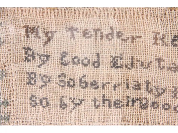 Sampler with Verse, American, Early 19th c., - 2