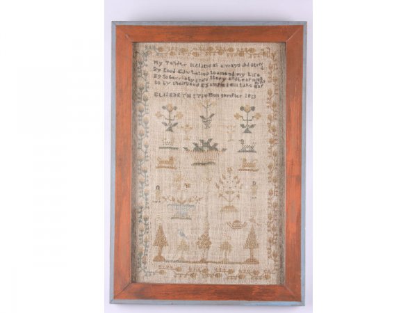 Sampler with Verse, American, Early 19th c., - 3