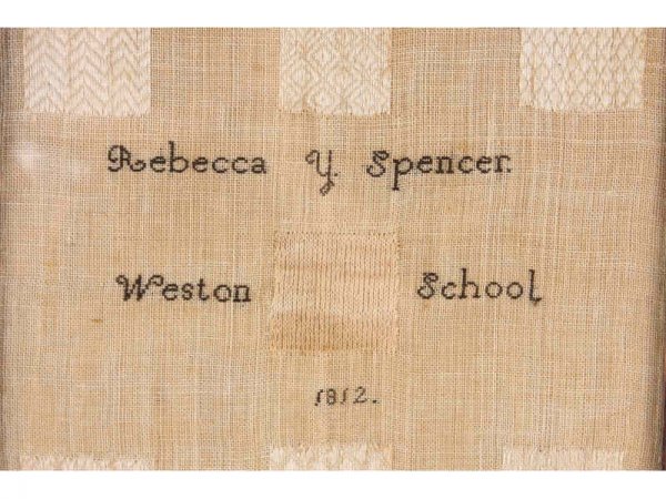 Westtown/Weston School Darning Sampler, 1812, - 2