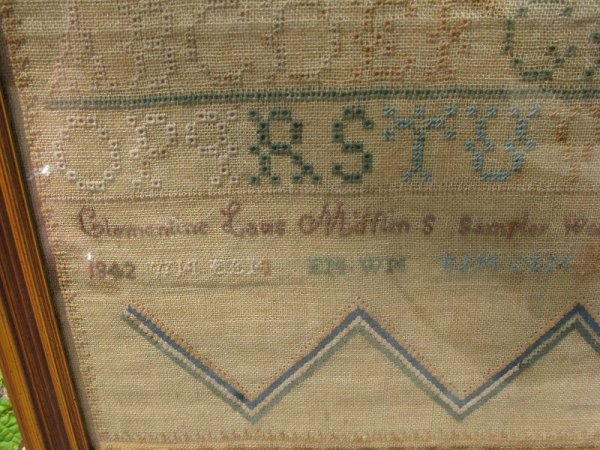Quaker Sampler, Clementine Mifflin, 19th c., - 3