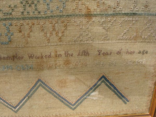 Quaker Sampler, Clementine Mifflin, 19th c., - 4