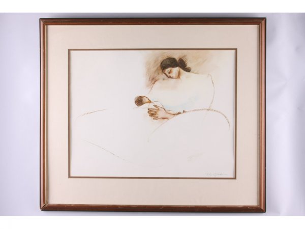 R. C. Gorman (AZ/NM, 1931 - 2005), "Motherhood,"