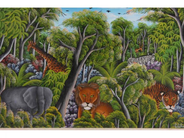 Two Haitian School Tropical Scenes, - 3