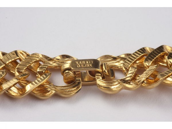 Two 18K Yellow Gold Link Bracelets, - 3