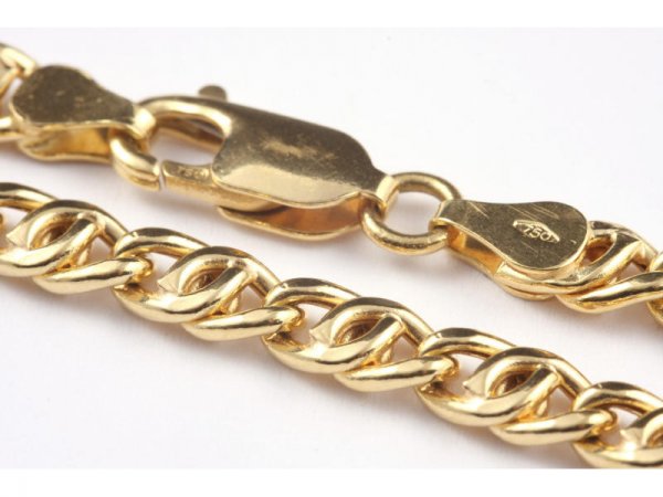 Two 18K Yellow Gold Link Bracelets, - 4