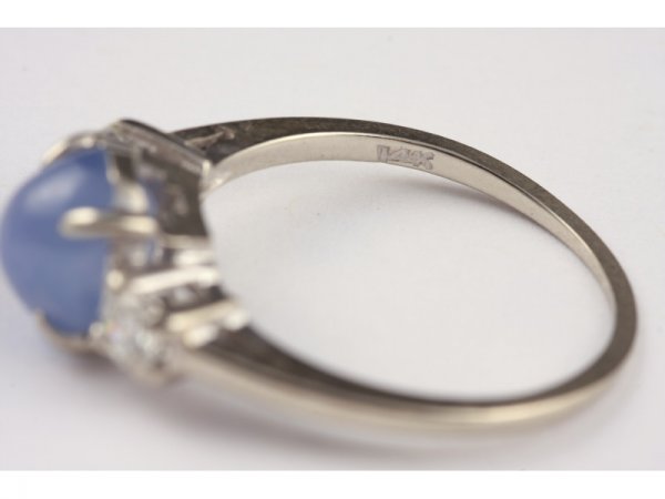 Two White Gold Lady's Rings, - 3