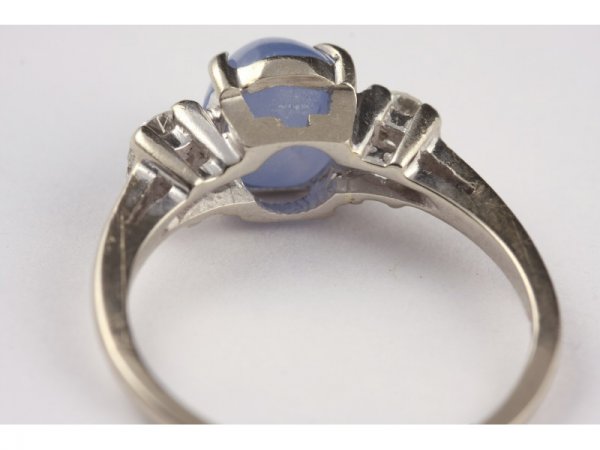 Two White Gold Lady's Rings, - 4