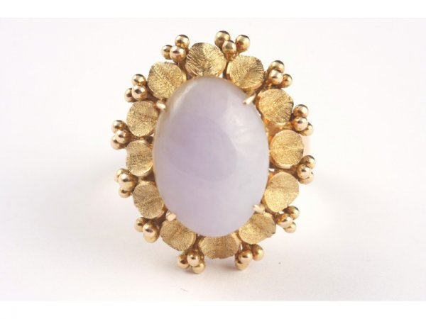 14K Yellow Gold Lady's Dinner Ring, - 2