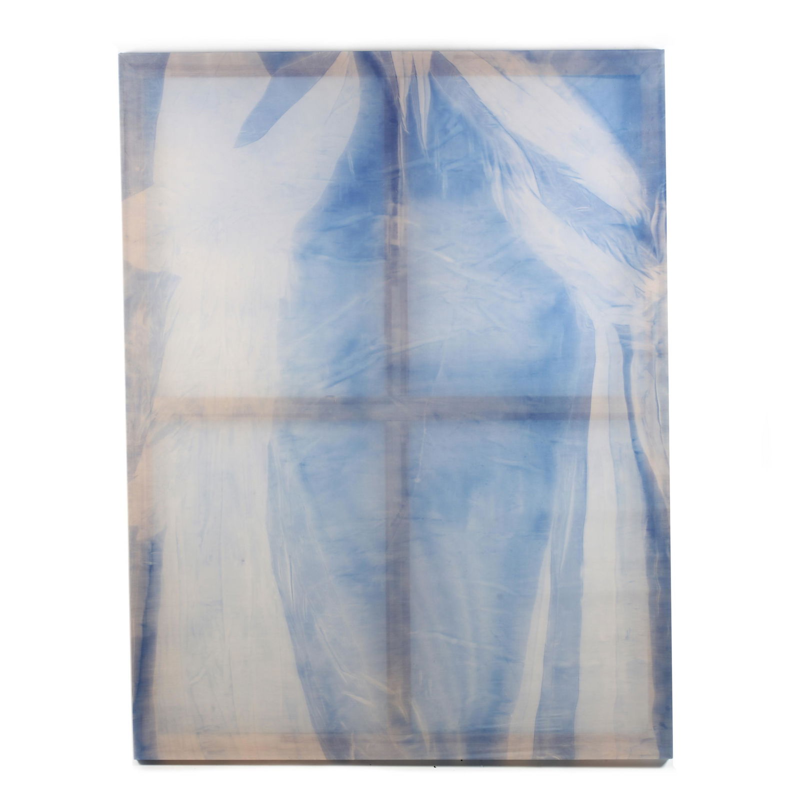 Ayan Farah (b. 1978), Flourine (Air): Ayan Farah (b. 1978), Flourine (Air)acrylic, fabric dye, alcohol, and vinegar on cotton silk, 2013, signed and inscribed on the stretcher. 67 x 51.5 in. Originally from the United Arab Emirates, Ayan