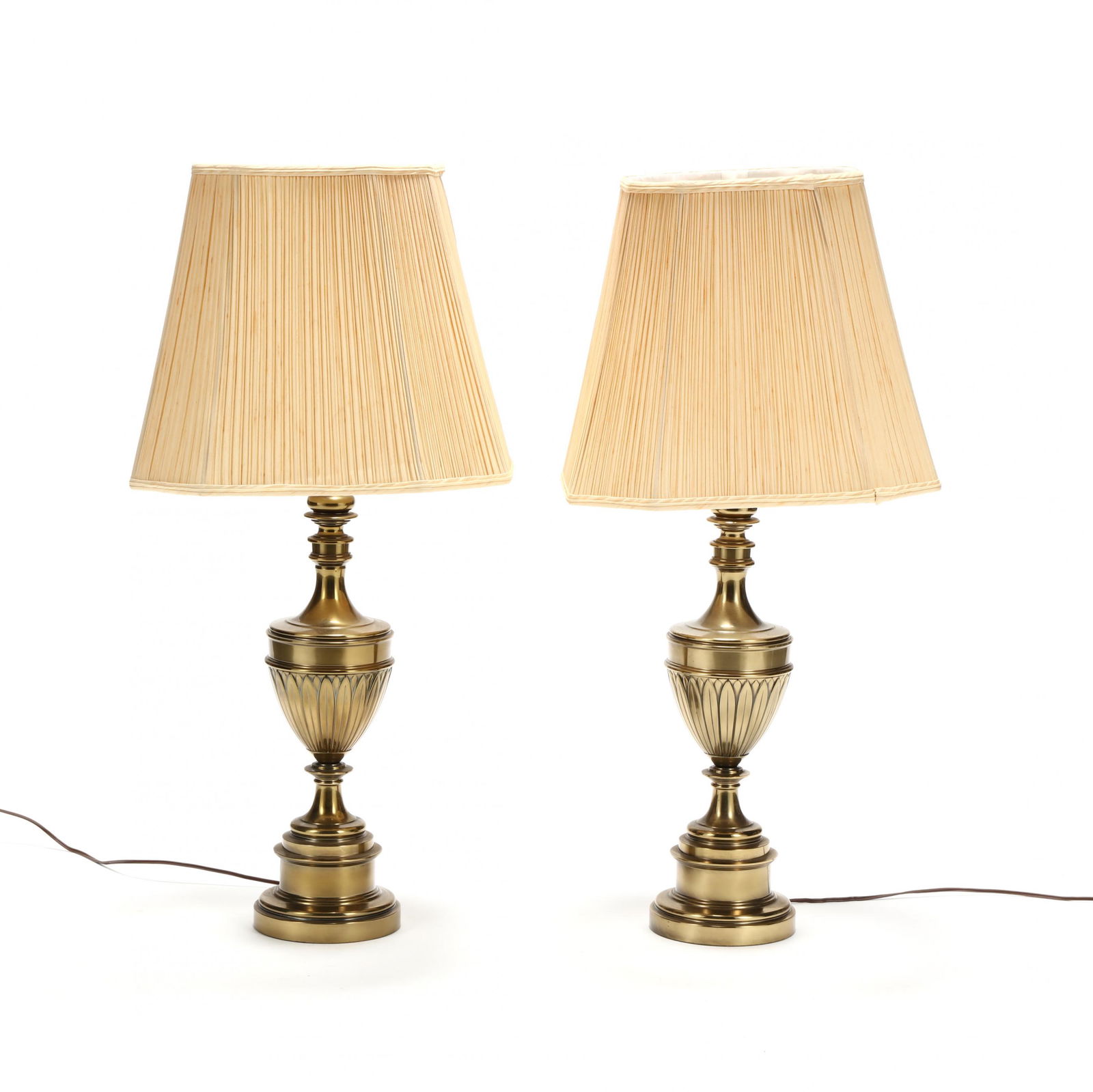 vintage stiffel brass table lamps