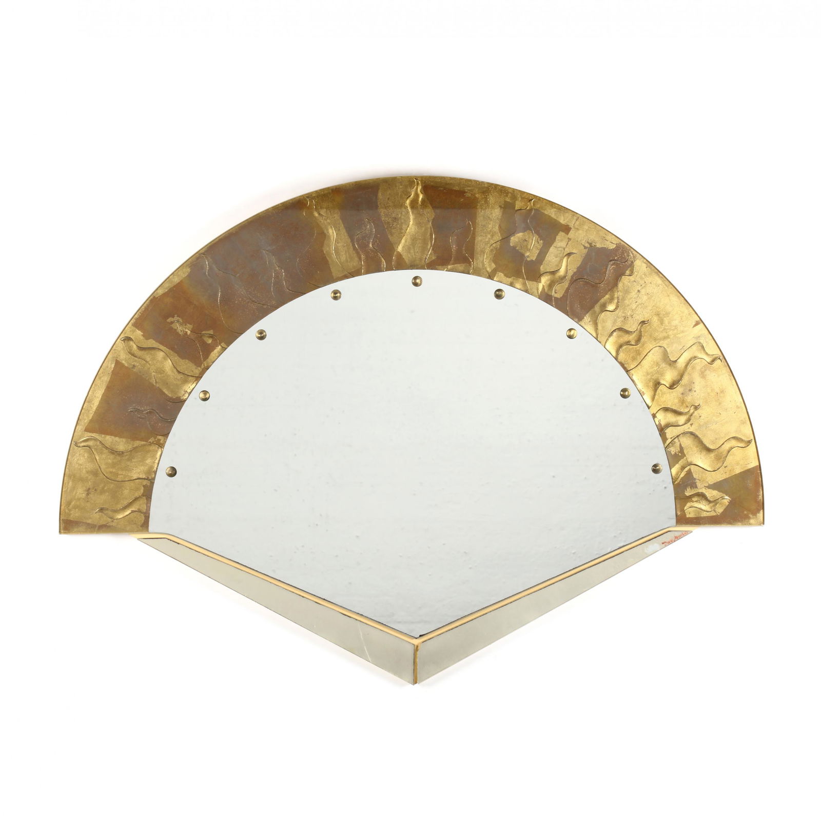 David Marshall, ÃˆglomisÃ© Modernist Mirror: David Marshall, ÃˆglomisÃ© Modernist Mirror1980s, gold and silver Ã¨glomisÃ© surrounds, signed. 35 x 48 in. Additional high-resolution photos are available at LelandLittle.com
