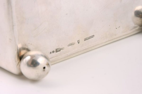 Warsaw Silver Sugar Box with Russian Marks, - 4