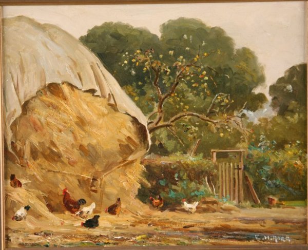 Ernest Higgins Rigg (Br., 1868-1947), Farmyard, - 2