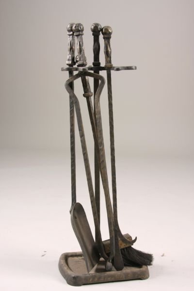Vintage Cahill Arts & Crafts Fireplace Set, - 5