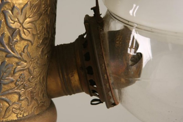 Antique Hanging Double Angle Kerosene Lamp, - 4