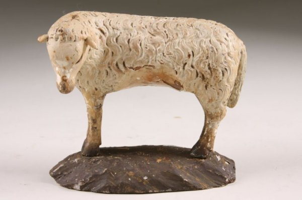 Group of Ten Carved Polychrome Creche Animals, - 3