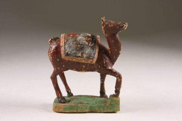 Group of Ten Carved Polychrome Creche Animals, - 4