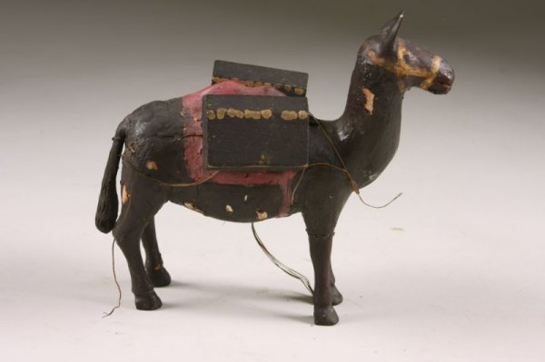 Group of Ten Carved Polychrome Creche Animals, - 5