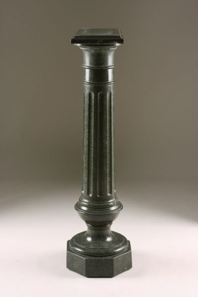 Antique Green Marble Pedestal,