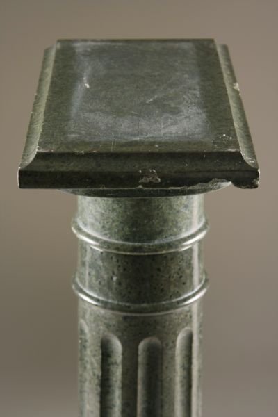 Antique Green Marble Pedestal, - 2