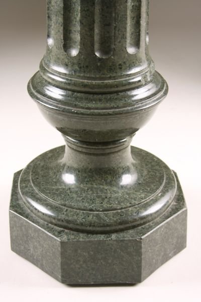 Antique Green Marble Pedestal, - 3
